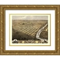 thumbnail image 1 of Ruger 32x25 Gold Ornate Wood Framed with Double Matting Museum Art Print Titled - Topeka Kansas - Ruger 1869, 1 of 4