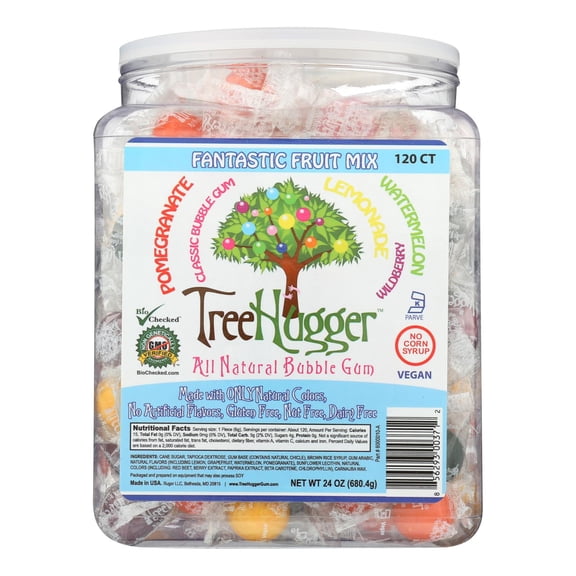 Ruger 400435 Tree Hugger Tubs Bubble Gum with Fantastic Fruit Assortment, 120 Count