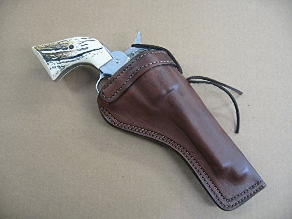 Ruger Blackhawk 5 1/2" Single Action Revolver Leather Cross Draw Holster Dark Brown RH
