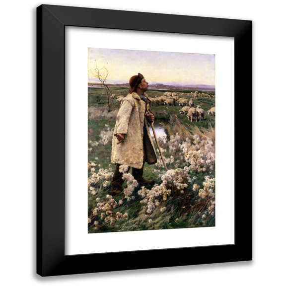 Ruger Donoho 11x14 Black Modern Framed Museum Art Print Titled - Shepherd (1884)