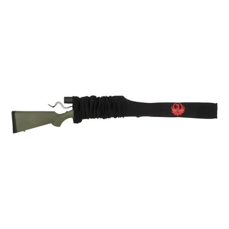 Ruger Knit Gun Sock For Firearm, 12,20-Gauges With Or Without Optic - Anti-Rust And Silicone-Treated For Gun Safe, Bag, And Case Storage - Drawstring Closure - 52-inches, By Allen, Black