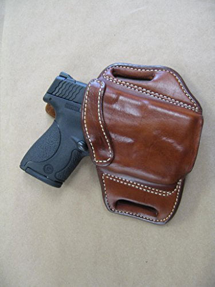Ruger LC380 With LASER OWB Leather 2 Slot Molded Pancake Belt Holster TAN RIGHT HAND