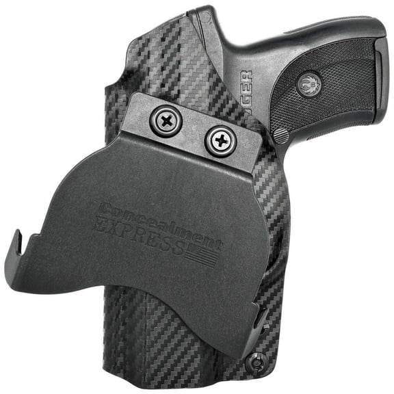 Ruger LC9/LC9s/LC380/EC9s Paddle Holster Carbon Fiber Black / Right Hand by Rounded Gear