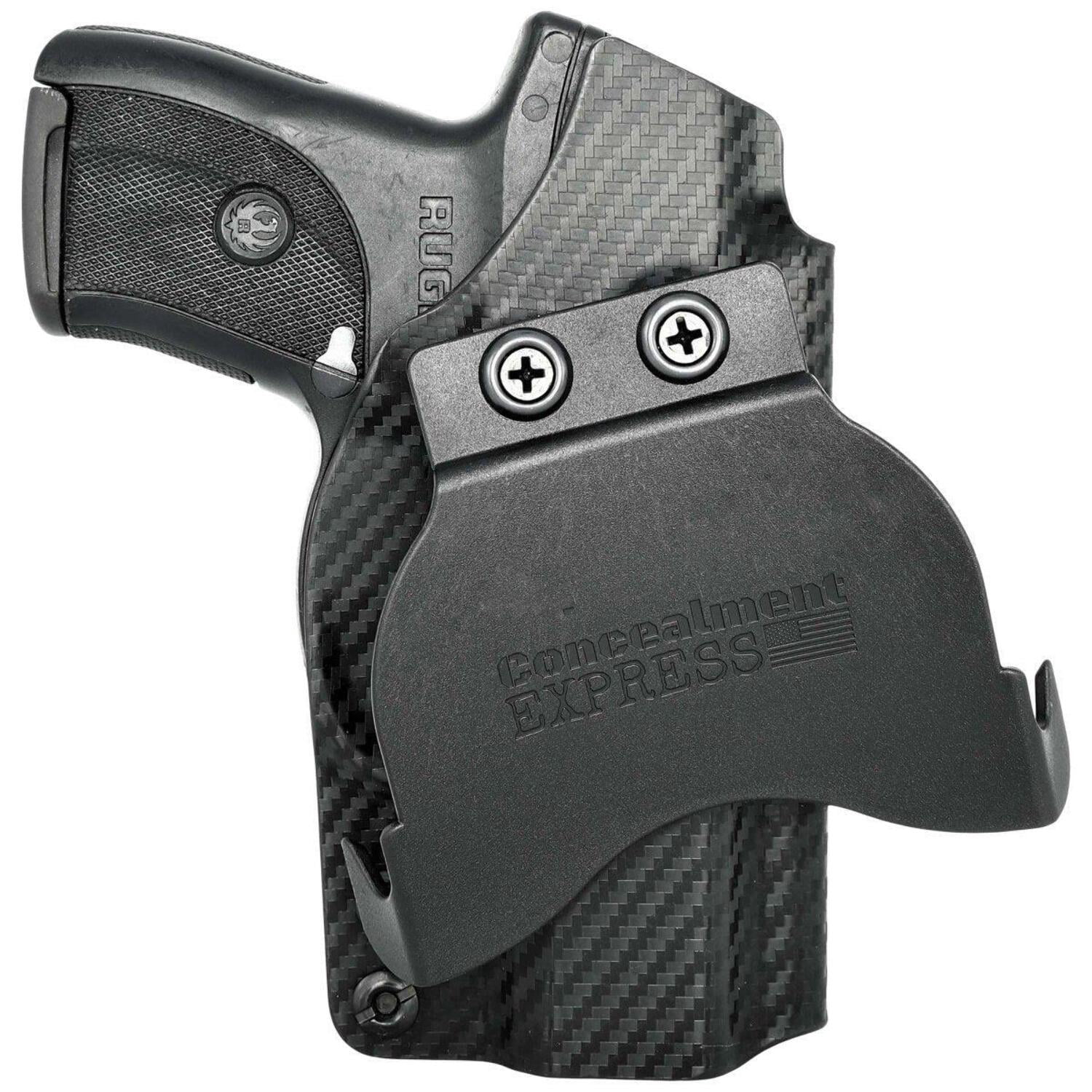 Ruger LC9/LC9s/LC380/EC9s Paddle Holster Carbon Fiber Black / Left Hand by Rounded Gear