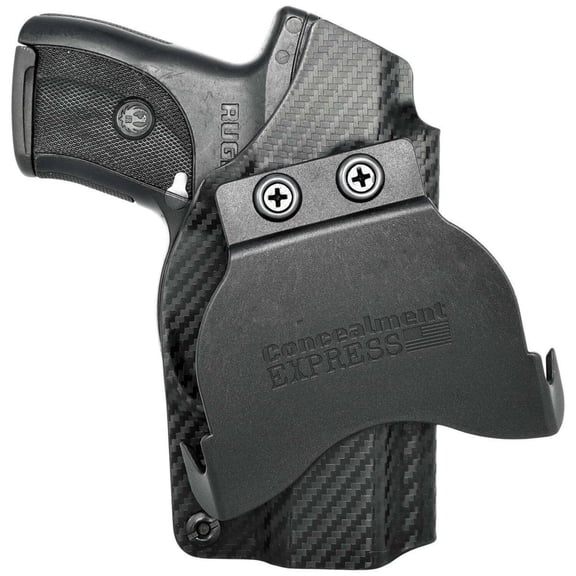 Ruger LC9/LC9s/LC380/EC9s Paddle Holster Carbon Fiber Black / Left Hand by Rounded Gear