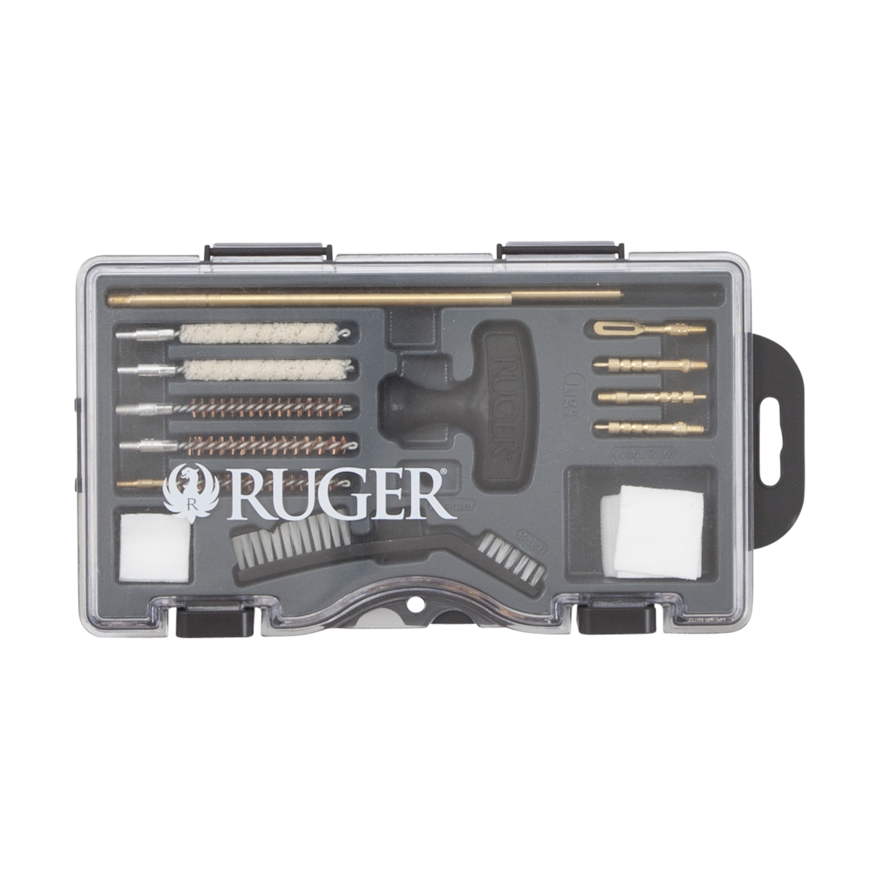 Ruger Rimfire Rifle Gun Cleaning Kit, 0.22 Cal, Brass Jags, Black