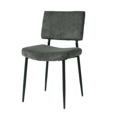 Rugerasy 2 Pcs Velvet Dining Chairs, Fabrics Upholstered Dining Chairs, Dinner Side Chair With Black Metal Leg,For Restaurant