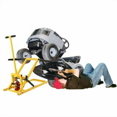 Rugerasy 26 Inch Lawn Mower Lift Jack,Hydraulic Jack,500 Lbs Welded Solid Steel,for Riding Lawn Mowers,Tractors,ATV Maintenance & Repairs,Yellow+Black