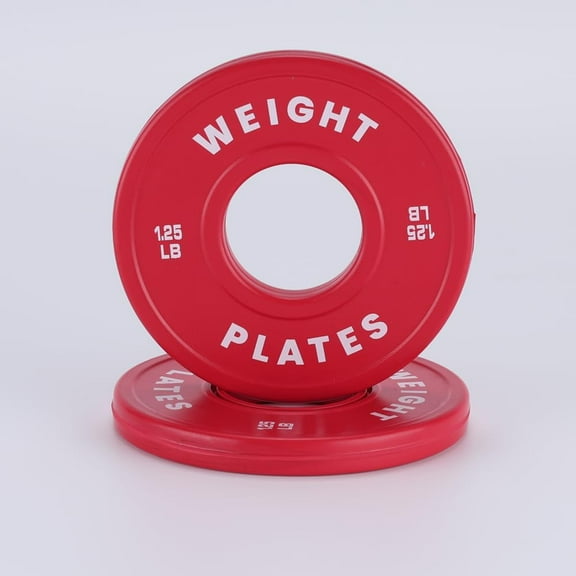 Rugerasy 2PC Rubber Bumper Weights Plates,Barbell Plates for Strength Training Weightlifting,Red