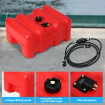Rugerasy 3 Gallon 55L Portable Tank,Marine Tank,Outboard Boat Gas Tank With Line,Easy to Carry,Red