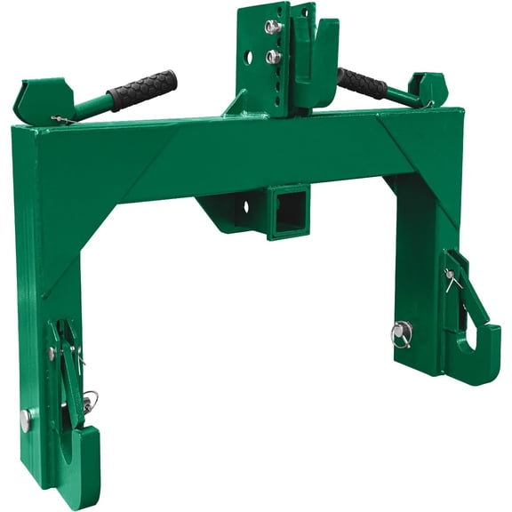 Rugerasy 3-Point Quick Hitch for Tractors,2in Receiver,5-Level Adjustable Bolts-Durable Construction,Easy Attachment for Implements,Mowers,Green