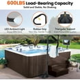 thumbnail image 1 of Rugerasy 35-57 in Hot Tub Handrail with LED Light,360° Rotatable Spa Side Handrail with Adjustable Height,Hot Tub Hand Rail with Slide-Under Base and Non-Slip Grip for Indoor & Outdoor,Black, 1 of 7
