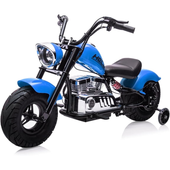 Rugerasy 36V 350W Ride On Off-Road Motorcycle,Electric Dirt Bike for Teens,Fast Speed 16.5mph with Music,Spring Suspension,Led Light,Blue