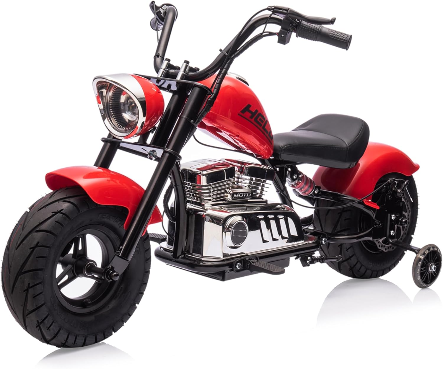 Rugerasy 36V 350W Ride On Off-Road Motorcycle,Electric Dirt Bike for Teens,Fast Speed 16.5mph with Music,Spring Suspension,Led Light,Red