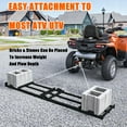 thumbnail image 1 of Rugerasy 4-Feet Drag Harrow Driveway Grader,Heavy Duty Power Rake,Driveway Drag for Gravel with 6 FT Chain,Tow Behind Lawn Rake for ATV,UTV,Land Leveler for Gravel,Sand,Black, 1 of 7