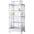 thumbnail image 1 of Rugerasy 40Inch Flight Bird Cage,Parakeet Cages with Rolling Stand & Wheels,Wide Birdcage,White, 1 of 6