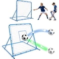 thumbnail image 1 of Rugerasy 4x4 FT Portable Soccer Goal,Backyard Soccer Net and Frame,Foldable Pop Up Soccer Nets Training Equipment Suitable,Practice Training Goals with Carry Bag,Blue, 1 of 6