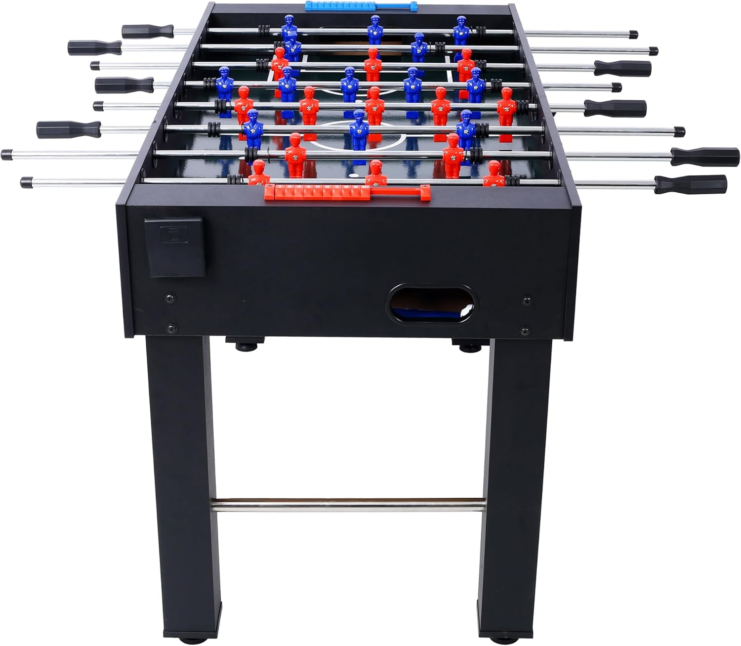 Rugerasy 54Inch Foosball Table,Soccer Game Table with Analog Scoring and Free Accessories,Competition Sized Football Arcade for Adults,Indoor Game Room Sport,Black