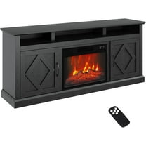 Rugerasy 67 inch Fireplace TV Stand, Electric with Remote, Grey