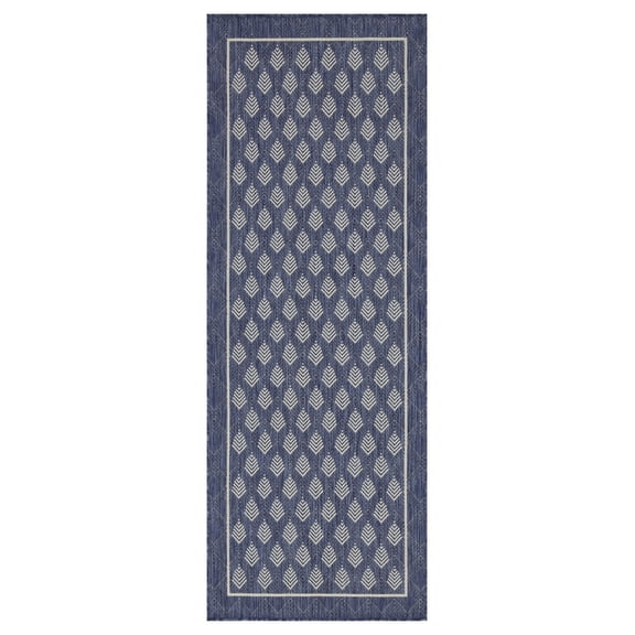 Rugerasy 7 Feet 10 Inches x 10 Feet 3 Inches Indoor/Outdoor PP Tube Blue Carpet