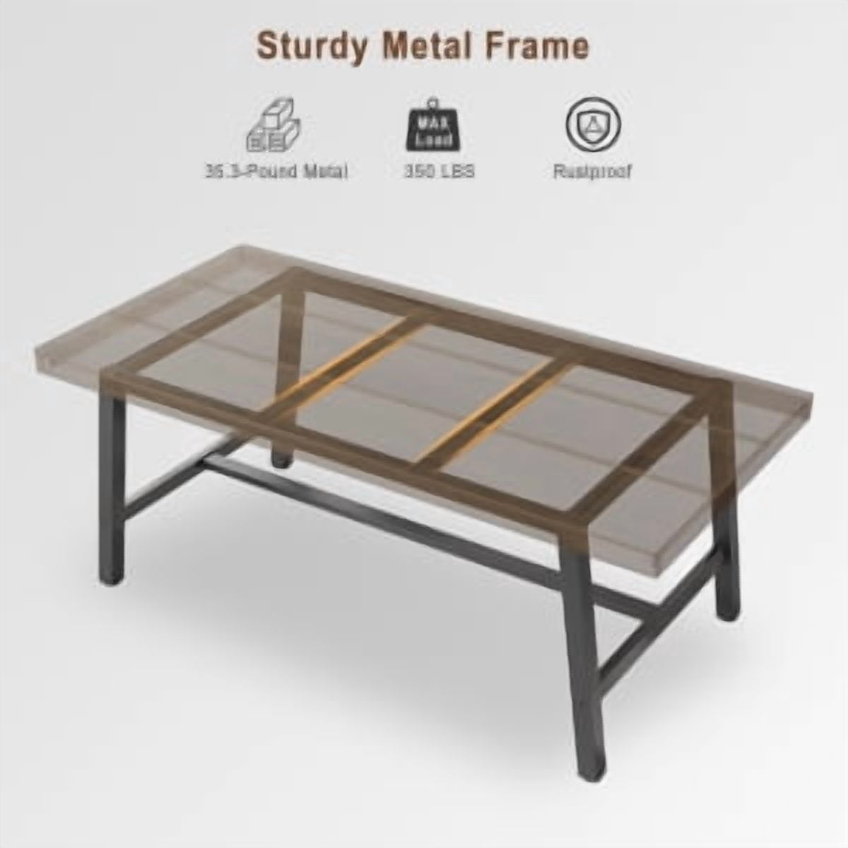 Rugerasy 71 Inch Large Long Dining Table for 6-10 People,Rustic Wood ...