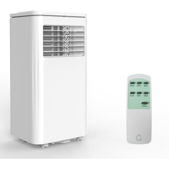 Rugerasy 8000 BTU Portable AC Unit,Quiet Air Conditioner with Multiple Modes,Remote Control,Dehumidifier,and Timer Function,Ideal for Cooling Rooms up to 350 Sq.Ft,White