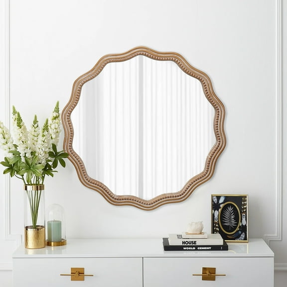 Rugerasy Asymmetrical Wave-shaped Wall Mirror - Abstract Decor for Multiple Spaces