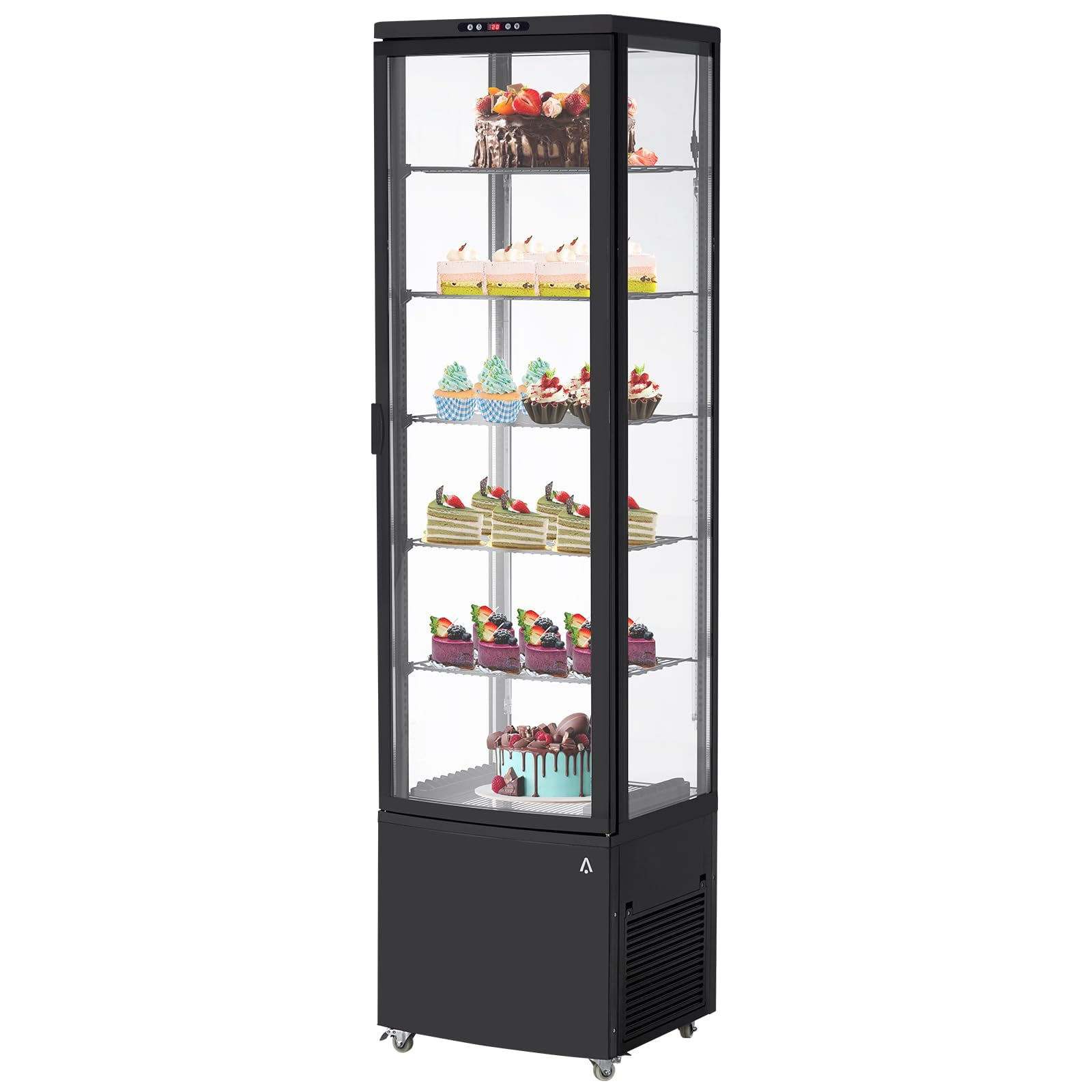Rugerasy Commercial Refrigerator - 10.52 cu.ft. 298 L Display Fridge, Upright Beverage Cooler with LED Light, Auto Defrost & Air-Cooling for Home, Store, Gym, Office, Cafe Restaurant