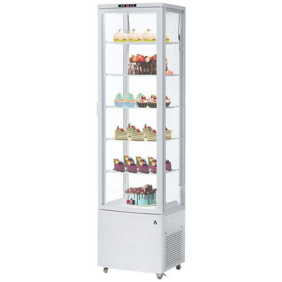 Rugerasy Commercial Refrigerator - 10.52 cu.ft. 298 L Display Fridge, Upright Beverage Cooler with LED Light, Auto Defrost & Air-Cooling for Home, Store, Gym, Office, Cafe Restaurant