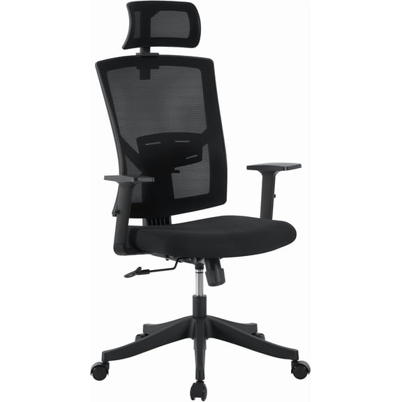 Rugerasy High Back Mesh Office Chair,Ergonomic Desk Chair Reclining,Full Ergonomic Support,Space-Saving Flip-Up Arms,Adjustable Headrest & Recline for Gaming,Black + Black