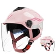 thumbnail image 1 of Rugerasy Motorcycle Half Helmet Men Women, Eye And Face Protection Dual Lens Design, Quick Release Buckle, Stylish Open Face Helmet, Motorbike Equipment, 1 of 9