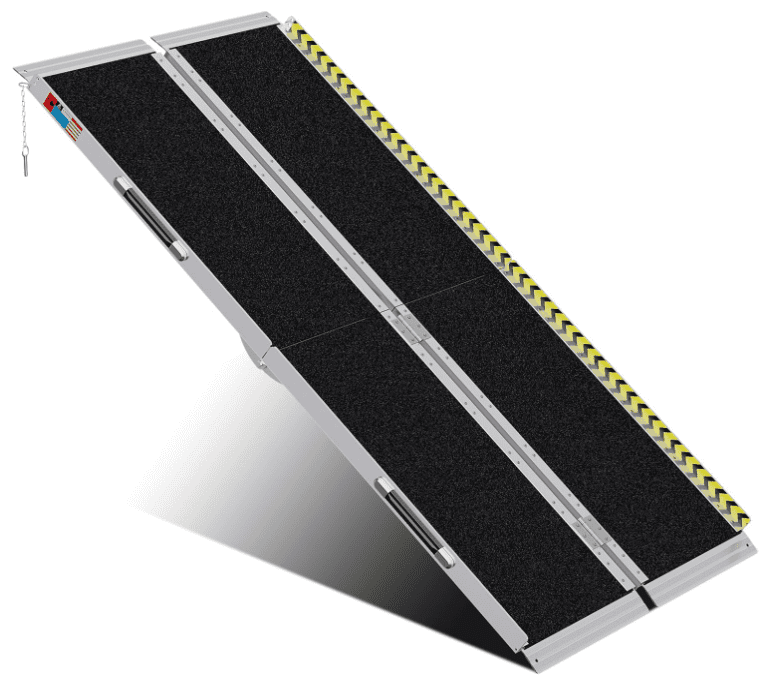 Rugerasy Portable Wheelchair Ramp, Non-Slip Aluminum Folding Handicap ...