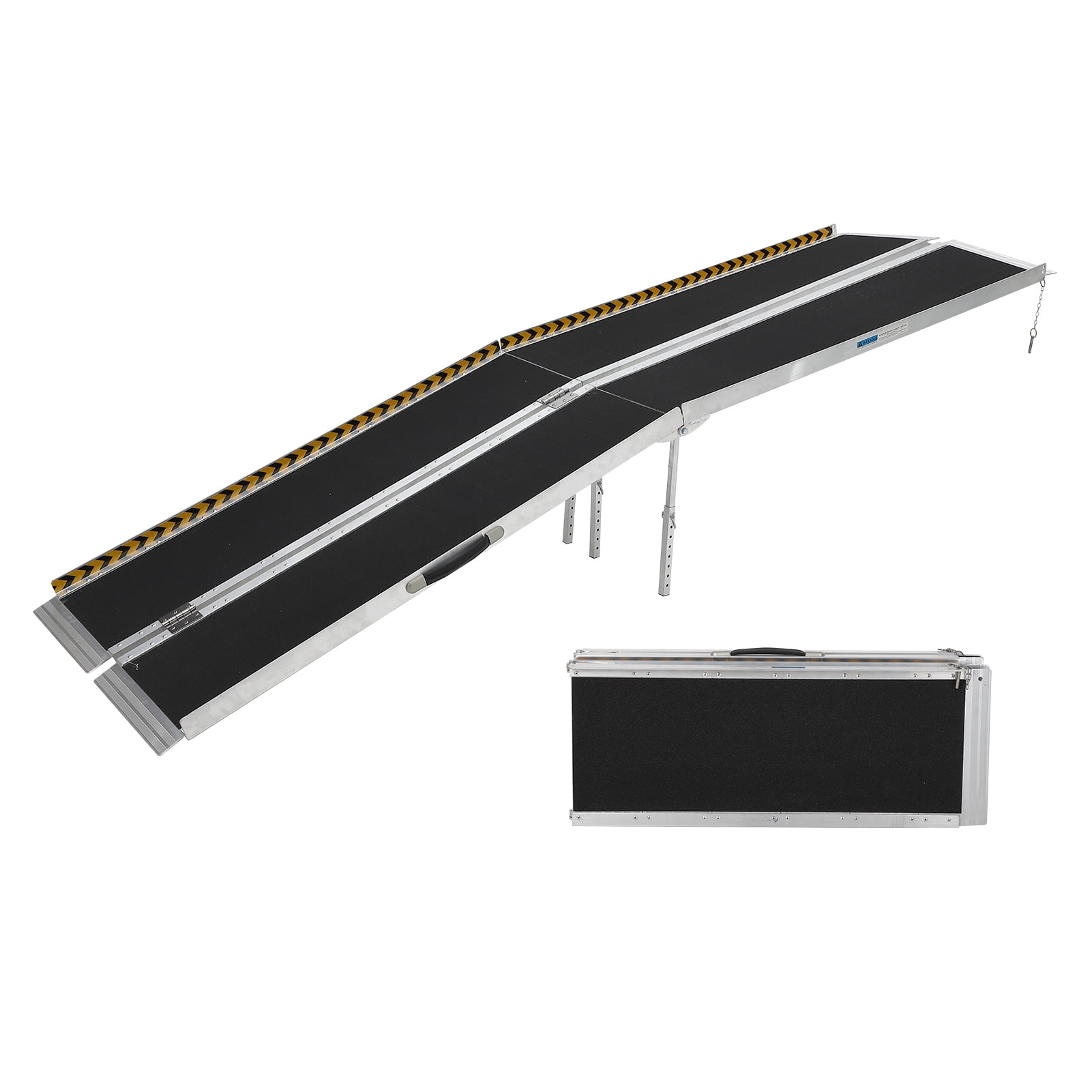 Temporary Handi Cap Ramp Rugerasy Portable Wheelchair Ramp, Non-Slip Aluminum Folding Handicap ...