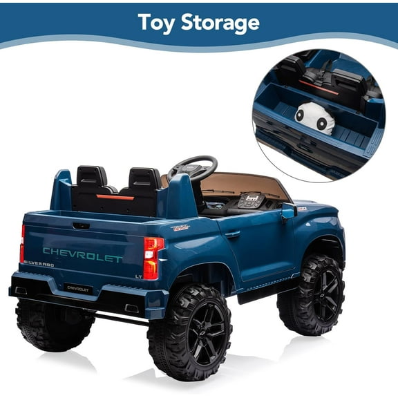 Rugerasy Powered Ride-Ons,2 Seaters Ride On Car, 24V Electric Car with Remote Control, 2 Motors Battery Powered 21IN Extra Large Seats,LED Headlights, Music, Ride On Toys,Blue