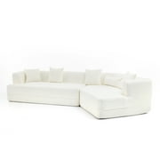 Rugerasy Sectional Modular Sofa Set Minimalist Upholstered L Shaped Cloud Couch For Bedroom Living Room Office Apartment