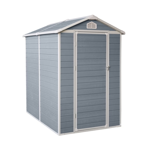 Rugerasy Sheds & Outdoor Storage, Storage Shed With Air Vents, Lockable Resin Handle, Side Window, Waterproof Storage Shed For Backyard, Lawn