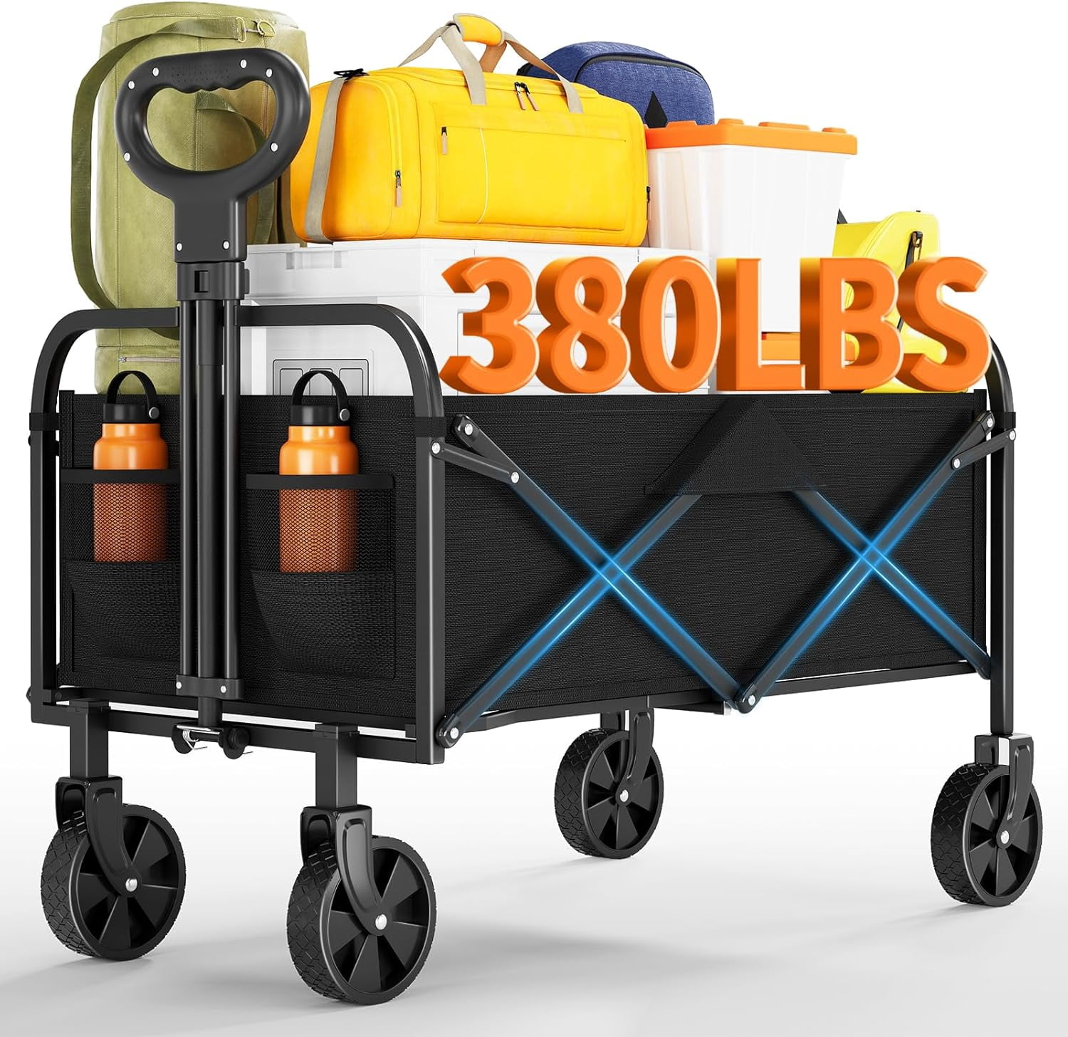 Ffe Carts Rugerasy Wagons Carts Foldable,Utility Collapsible Wagon with All ...