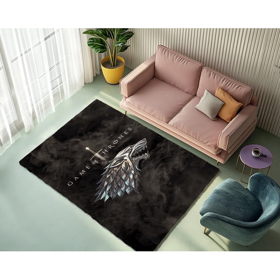 Rugfest Dark Mythical Fierce Washable Rug - Non-Slip Backing, Easy to Clean, Perfect for Home and Living Room 39x59inch (100x150cm)