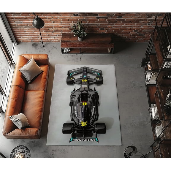 Rugfest Dynamic Sleek Futuristic Washable Rug - Non-Slip Backing, Easy to Clean, Perfect for Home and Living Room 15x24inch (40x60cm)