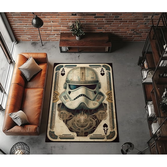 Rugfest Futuristic Steampunk Card Washable Rug - Non-Slip Backing, Easy to Clean, Perfect for Home and Living Room 15x24inch (40x60cm)