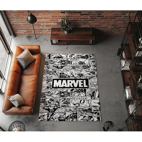 Rugfest Graphic Monochrome Dynamic Washable Rug - Non-Slip Backing, Easy to Clean, Perfect for Home and Living Room 24x39inch (60x100cm)