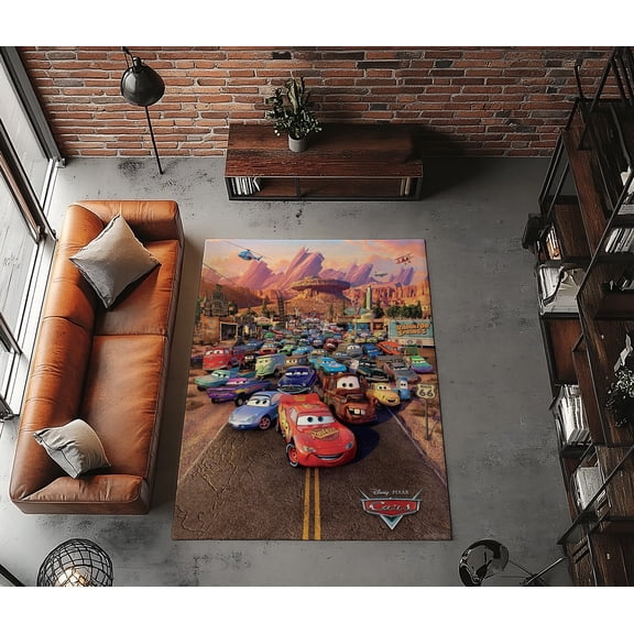 Rugfest Vibrant Animated Adventure Washable Rug - Non-Slip Backing, Easy to Clean, Perfect for Home and Living Room 47x71inch (120x180cm)