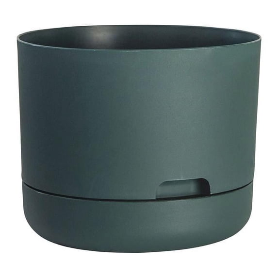 Rugg 12" x 12" x 9" Round Green Resin Plant Planter