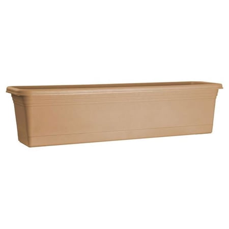 Rugg 25" x 9" x 9" Rectangle Cappuccino Resin and Plastic Window Box