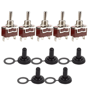 Rugged 5Pc SPDT for TOGGLE Switches 3 Position for High Current Loads in Outdoor Environments (Without screws)