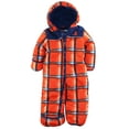 thumbnail image 1 of Rugged Bear Baby Boys Newborn Plaid One Piece Puffer Snowsuit Pram Bunting, 1 of 1