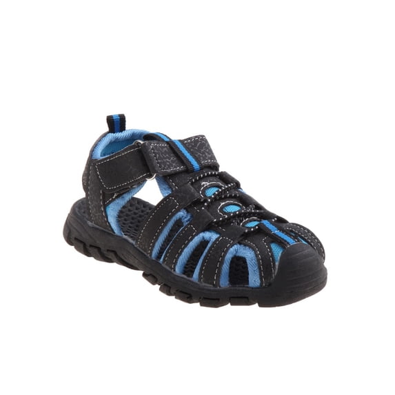 Rugged Bear Boy Closed Toe Kids Sport Sandals, Black Blue, 11
