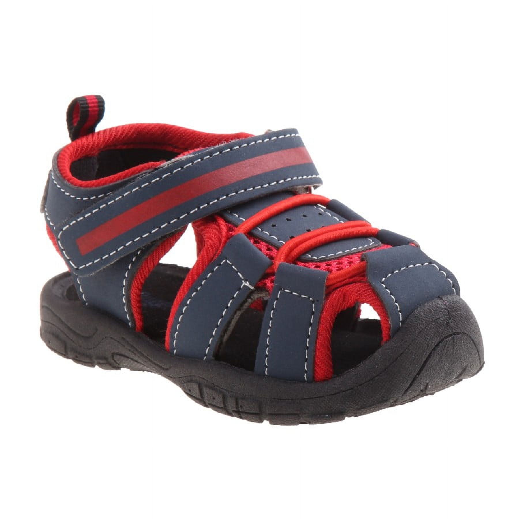 Rugged Bear Boy Closed-Toe Kids Sport Sandals - Navy Red, 1 - Walmart.com