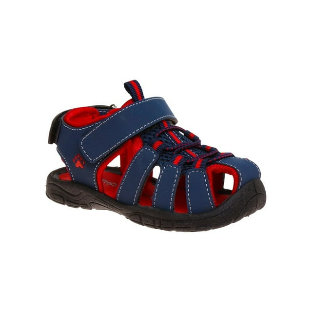 Rugged Bear Boy ClosedToe Toddler Sport Sandals Navy/Red, 9