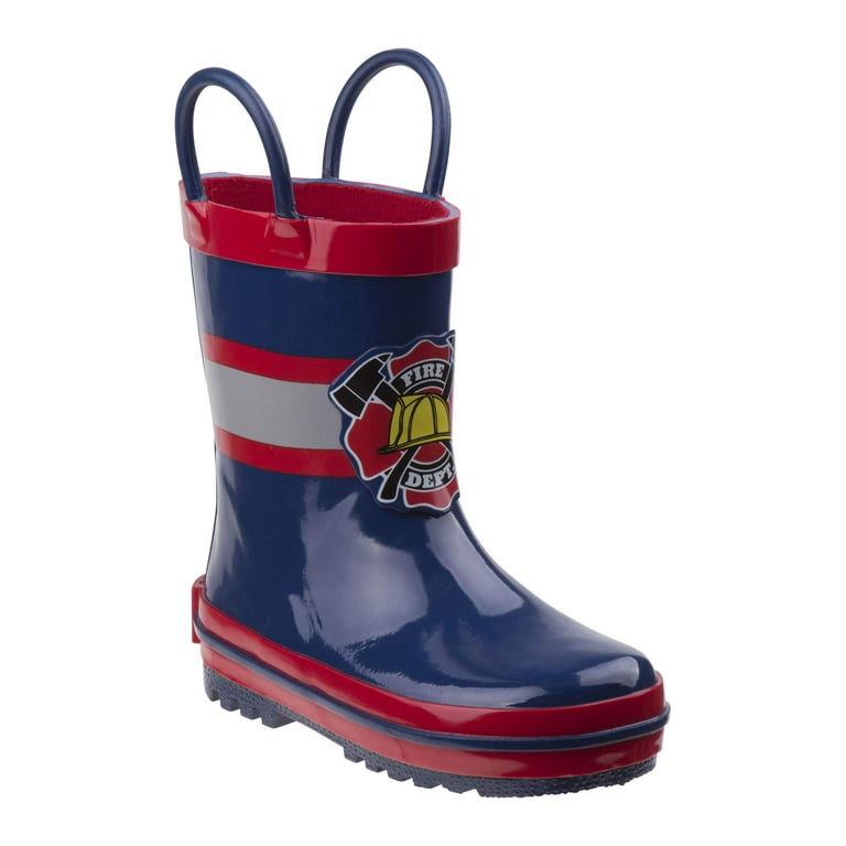 Rugged Bear Boy s Plastic Patch Rain Boots Walmart